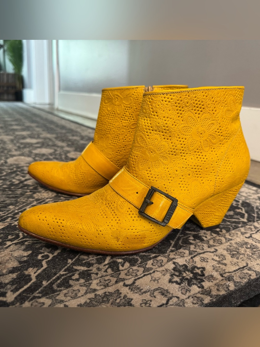 Fluevog Determination Boots in Vibrant Yellow Leather